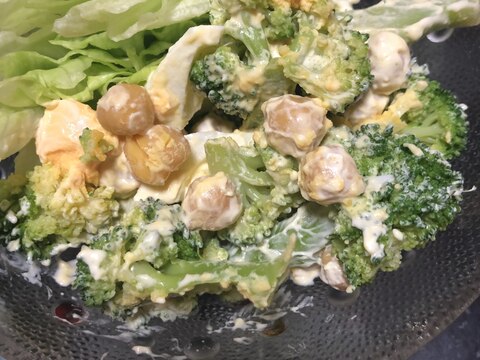 ひよこ豆入り☆ブロッコリーとゆで卵のサラダ